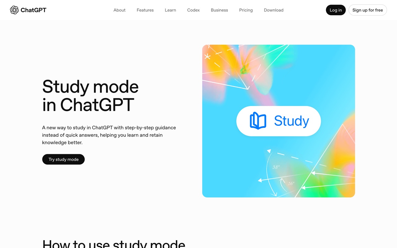 ChatGPT — official site screenshot