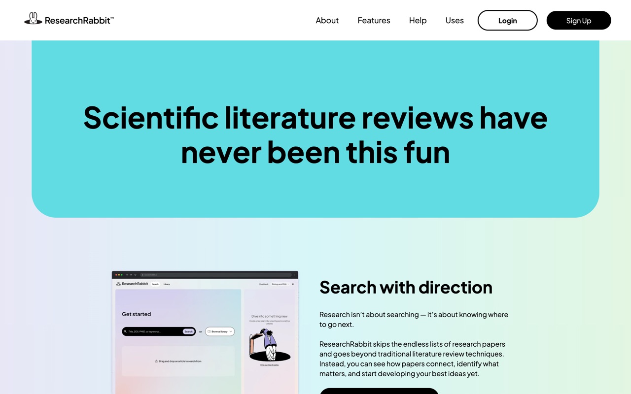 ResearchRabbit — official site screenshot