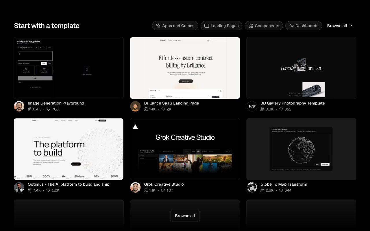v0 by Vercel — official page screenshot 1