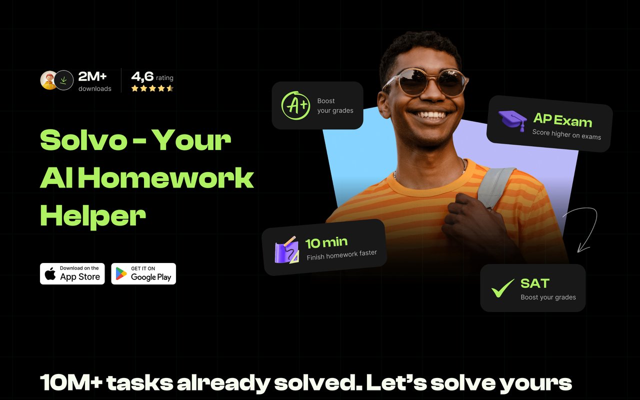 Solvo — official page screenshot 1