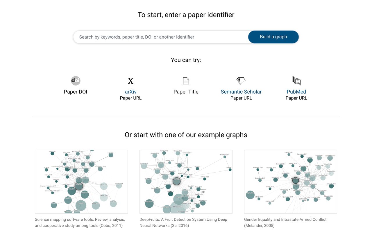 Connected Papers — official page screenshot 1