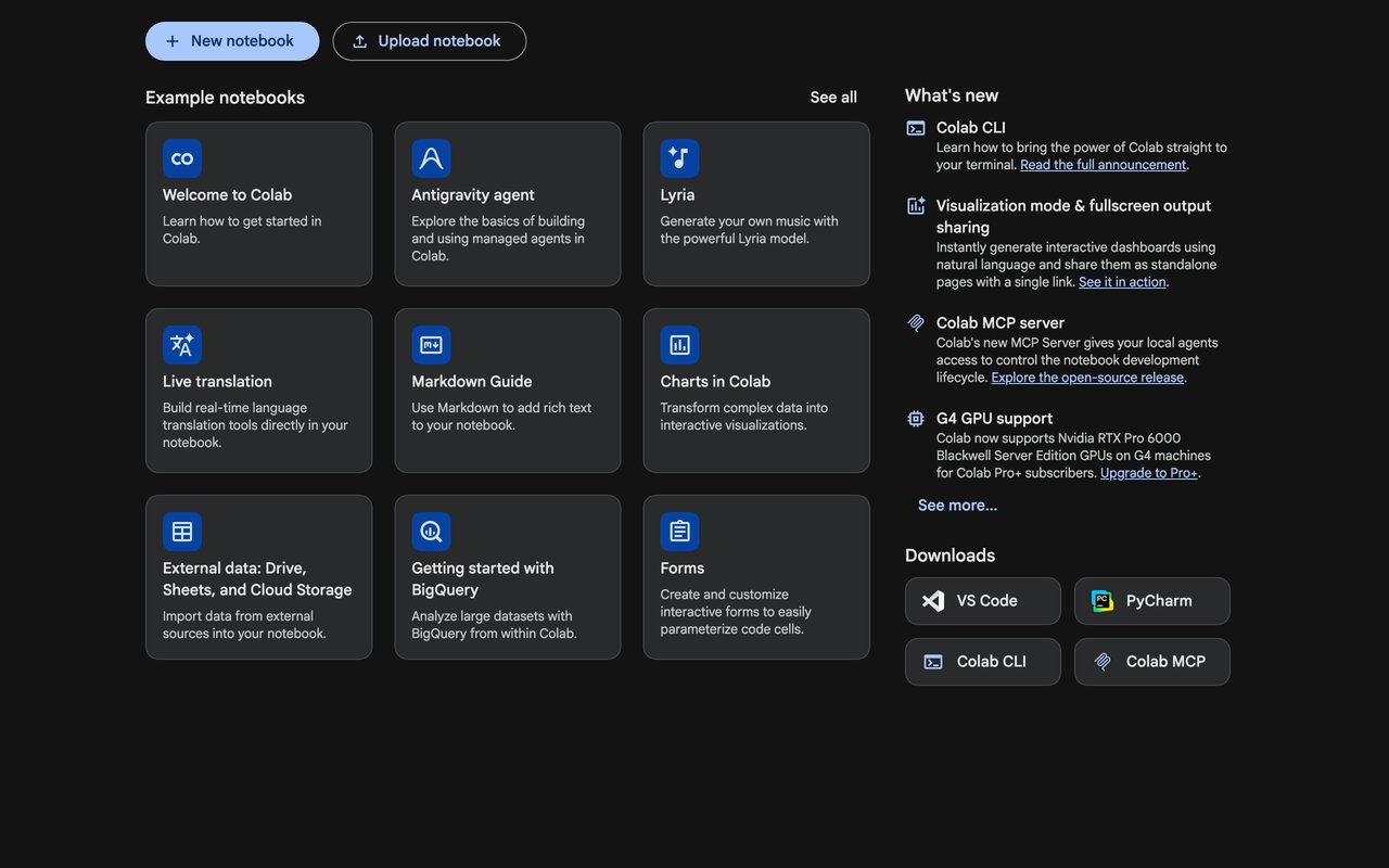 Google Colab preview
