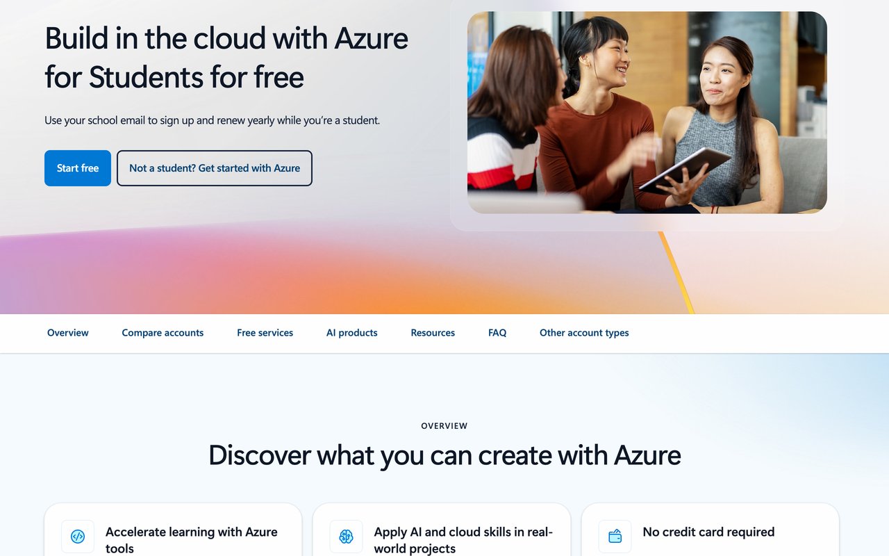 Microsoft Azure — official page screenshot 1
