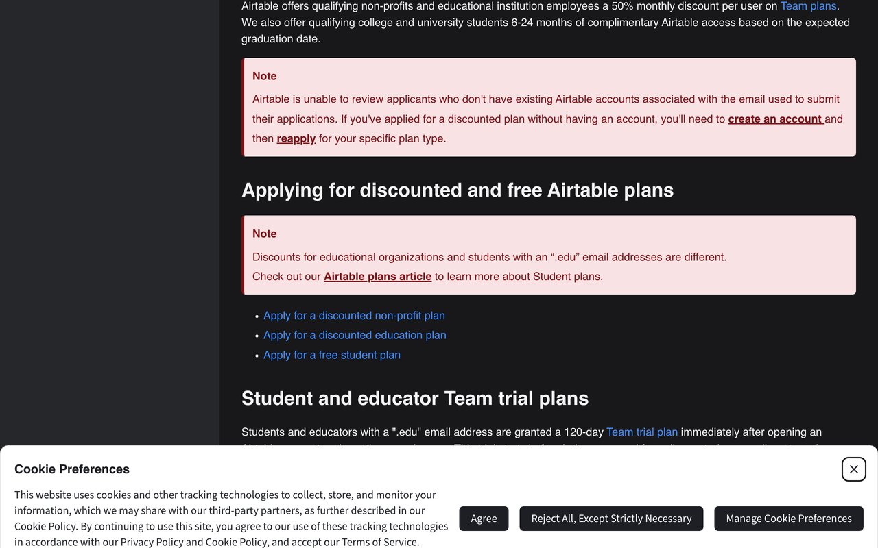 Airtable — official page screenshot 1