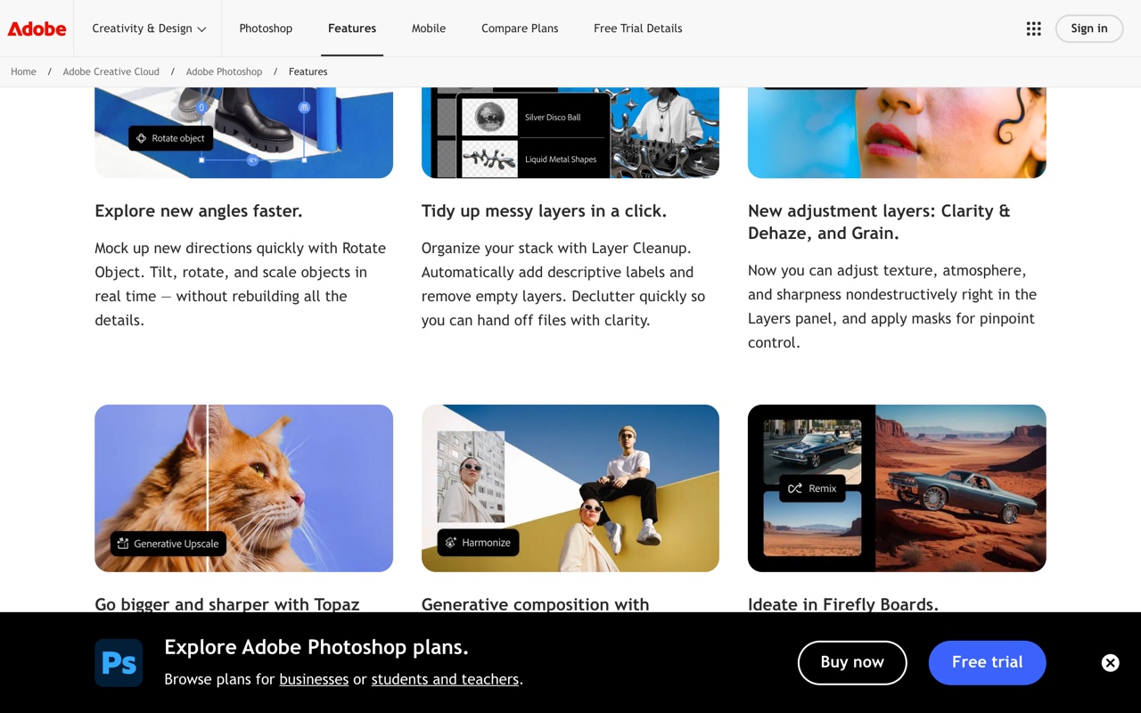 Adobe Creative Cloud — official site screenshot