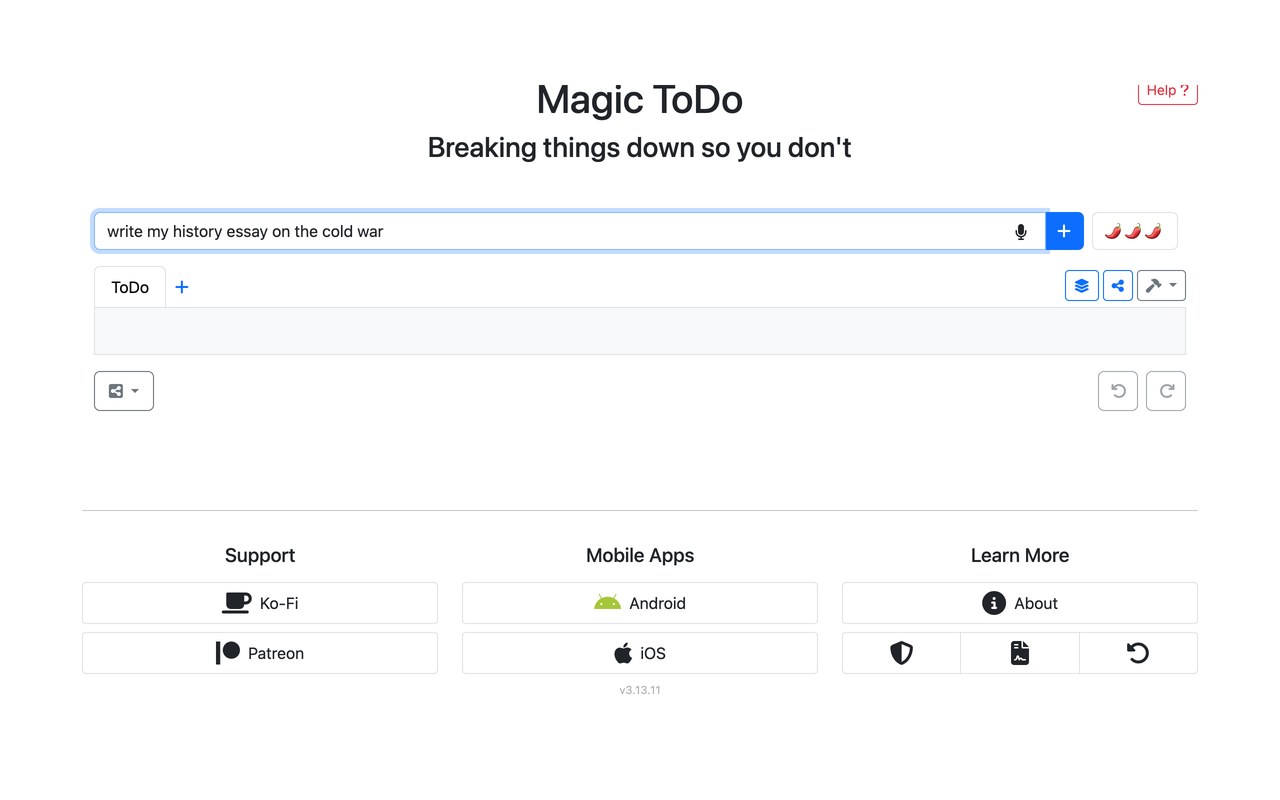 Goblin.tools — official site screenshot