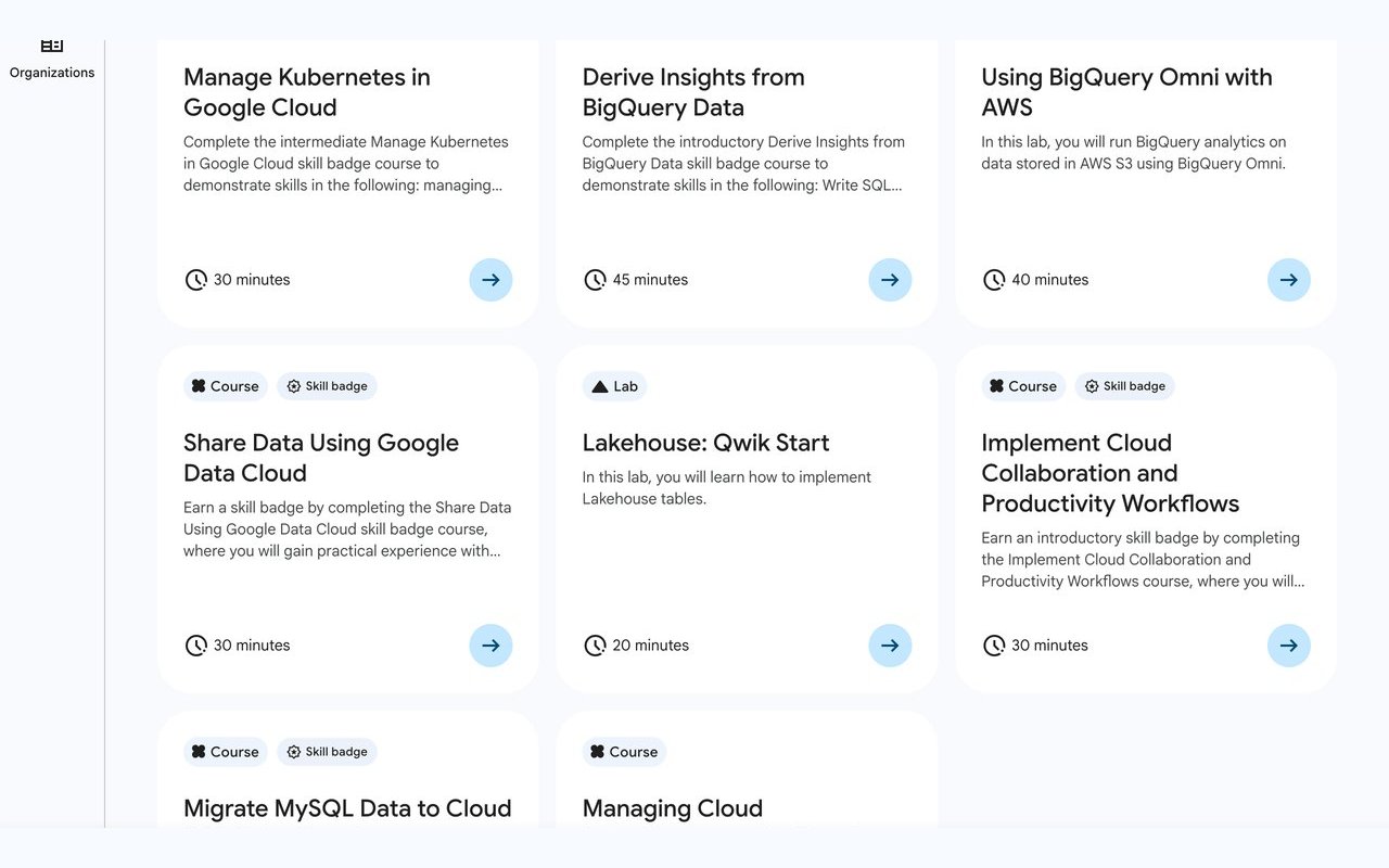 Google Cloud Skills — official site screenshot