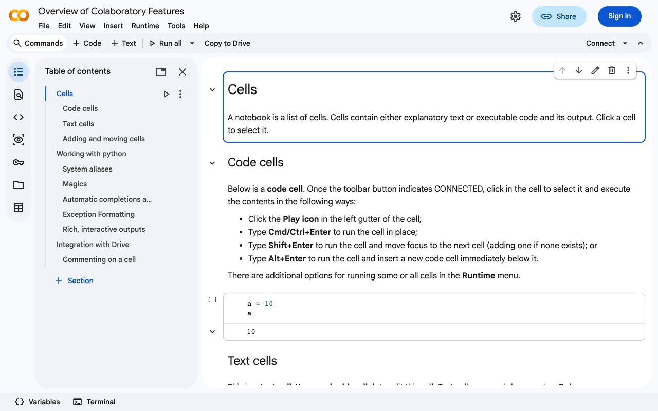 Google Colab — official site screenshot