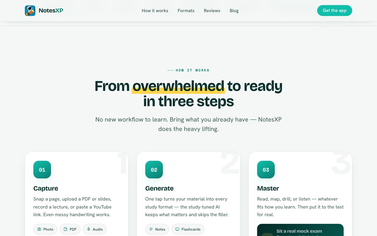 NotesXP — official site screenshot