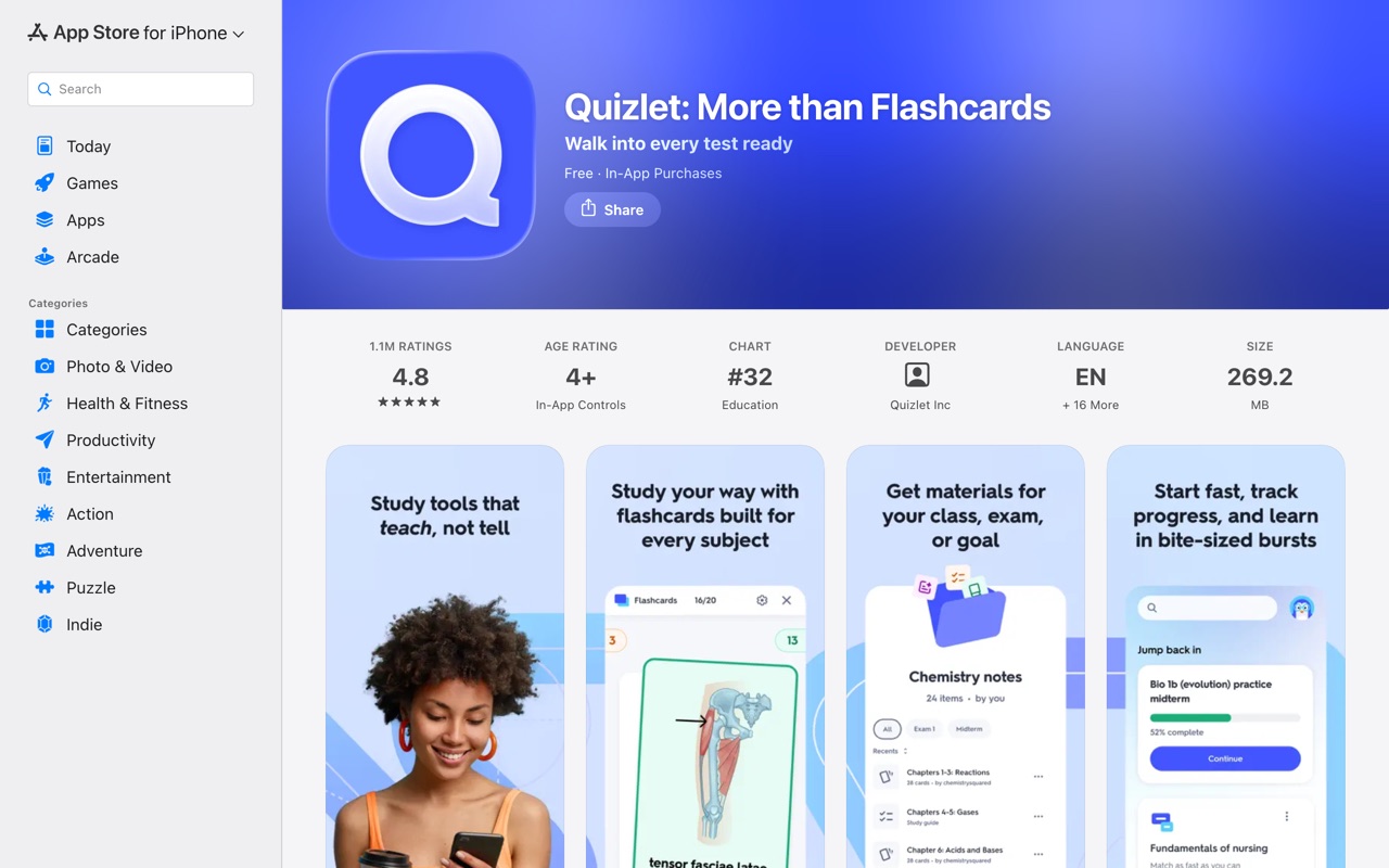 Quizlet — official site screenshot