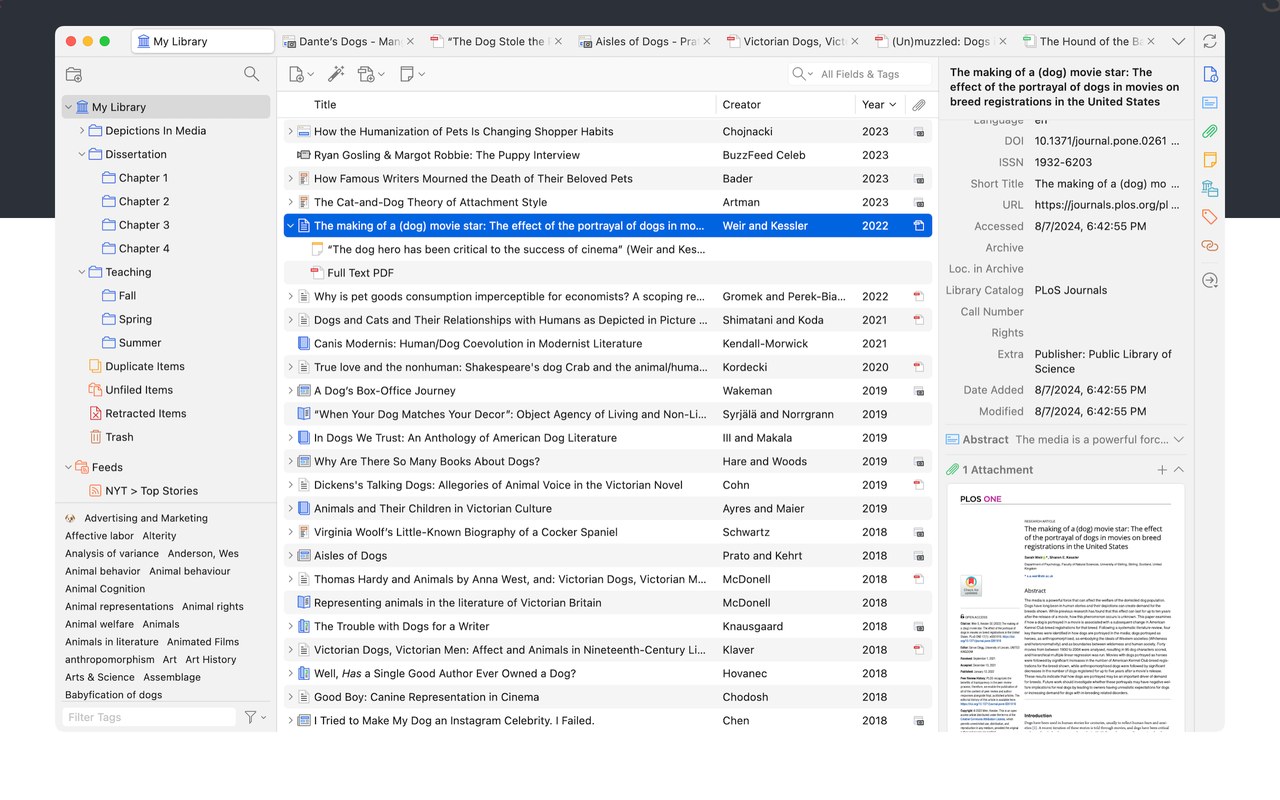 Zotero — official site screenshot