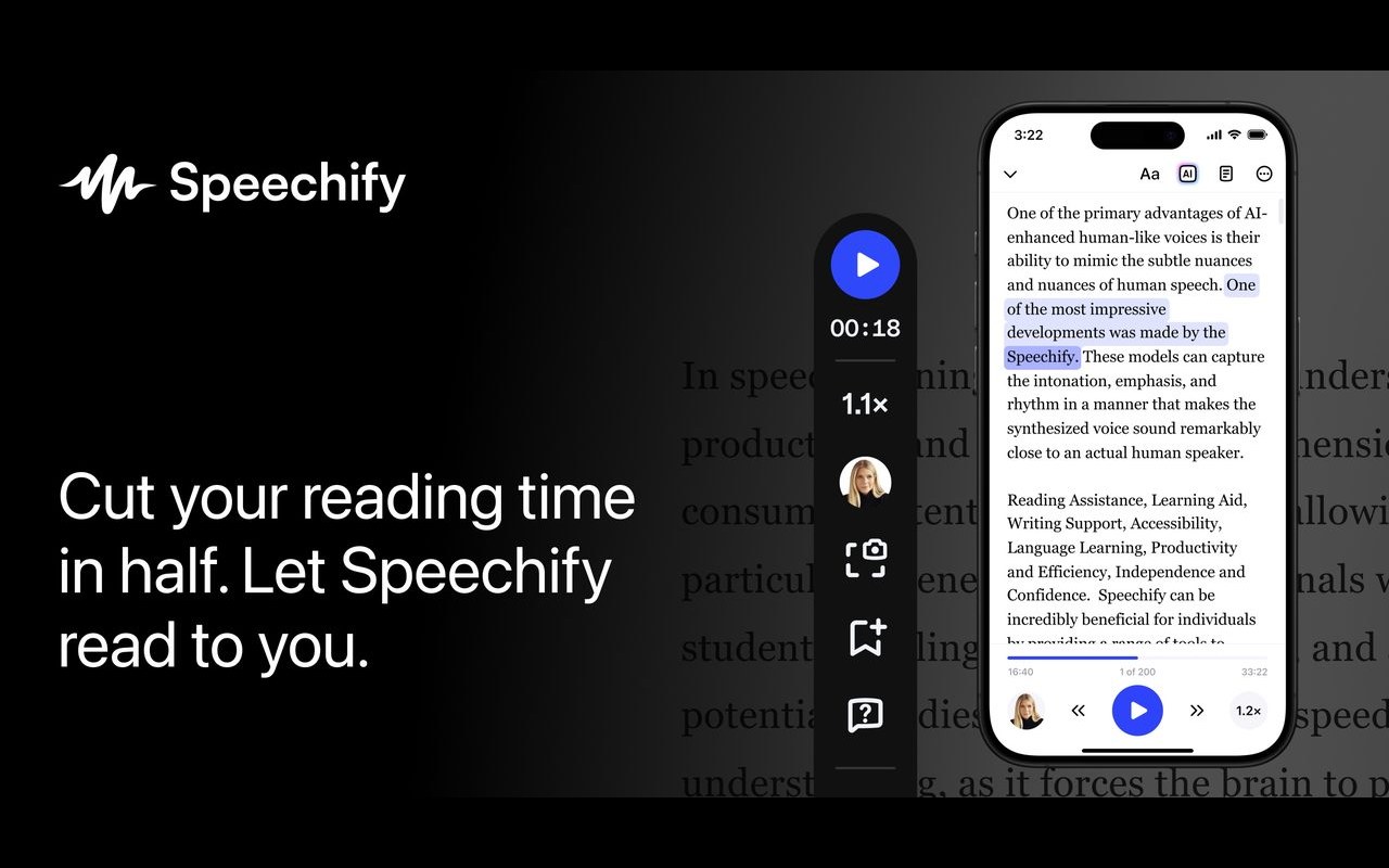 Speechify — official page screenshot 1